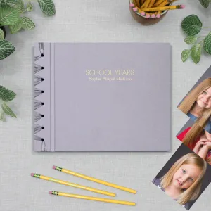 School Years Memory Album with Lavender Cotton Cover