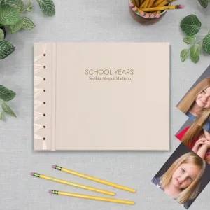 School Years Memory Album with Pink Cotton Cover