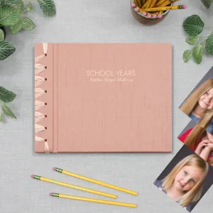 School Years Memory Album with Pink Silk Cover