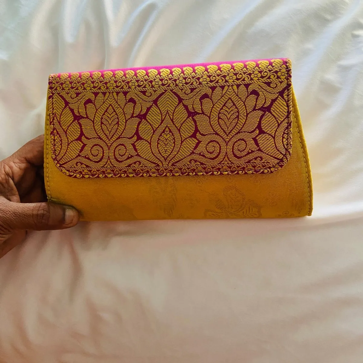 Special Clutch Purse Small - Golden with Amman Flap