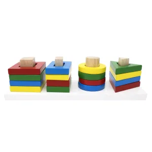 Stack and Sort Geometric Board (single peg/shape)