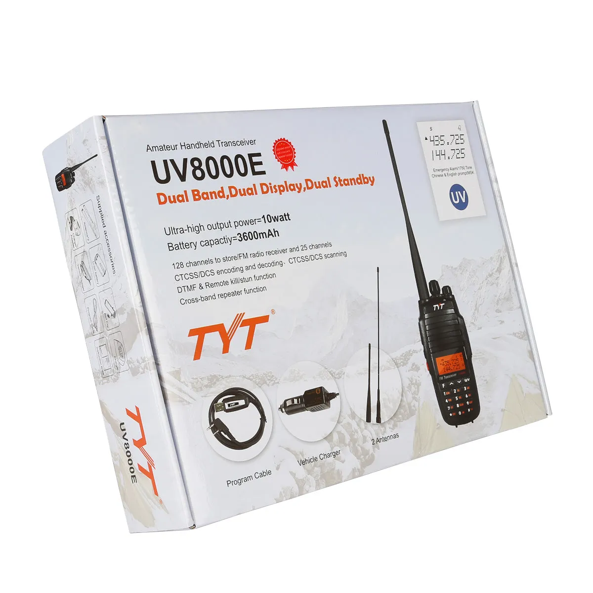 TYT UV8000E | Dual Band | 10W | 3600mAh | Cross Band Repeater | Cable