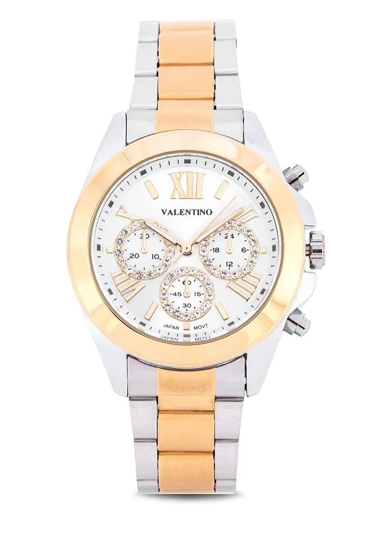 Valentino 20122221-TWO TONE - SIL DIAL Gold Watch for Women